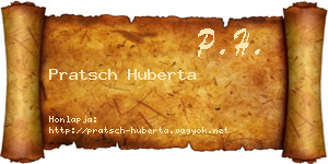 Pratsch Huberta névjegykártya